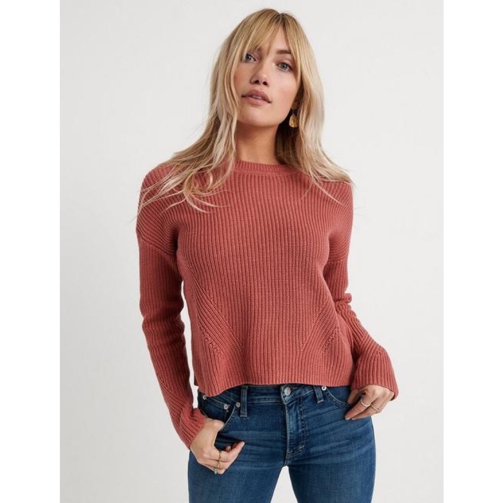 Lucky Brand Back Lace Pullover Sweater